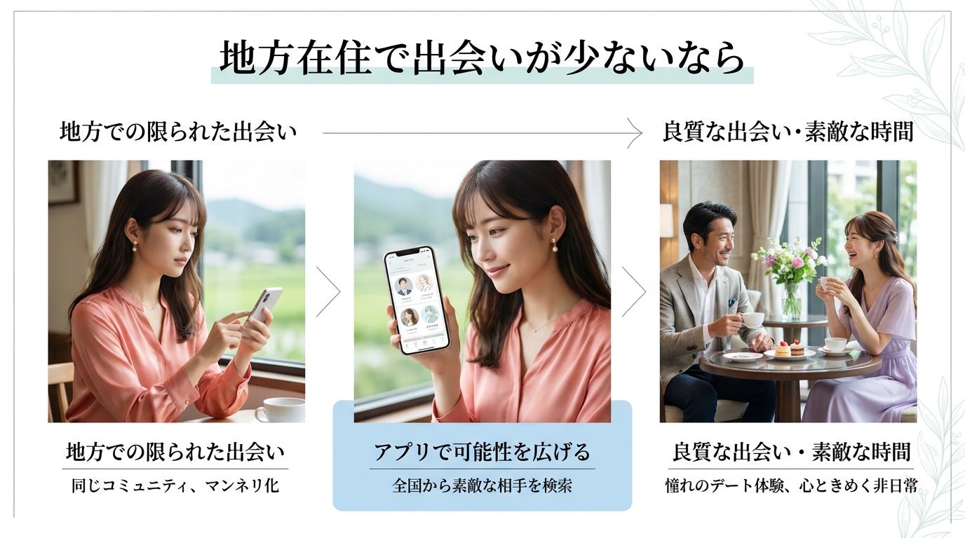 地方在住で出会いが少ないなら