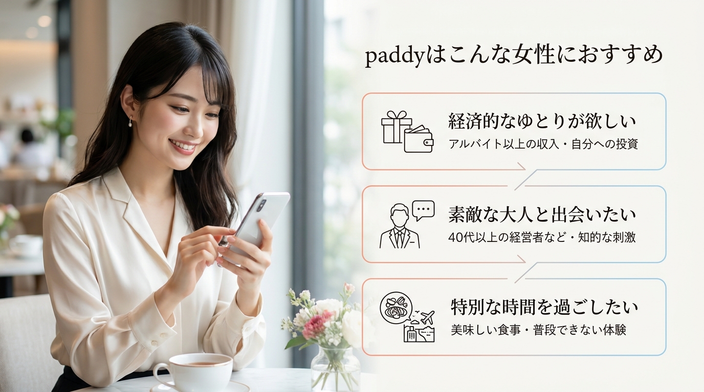 paddyはこんな女性におすすめ