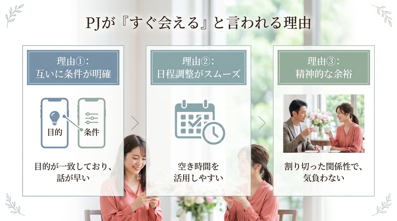 PJが「すぐ会える」と言われる理由