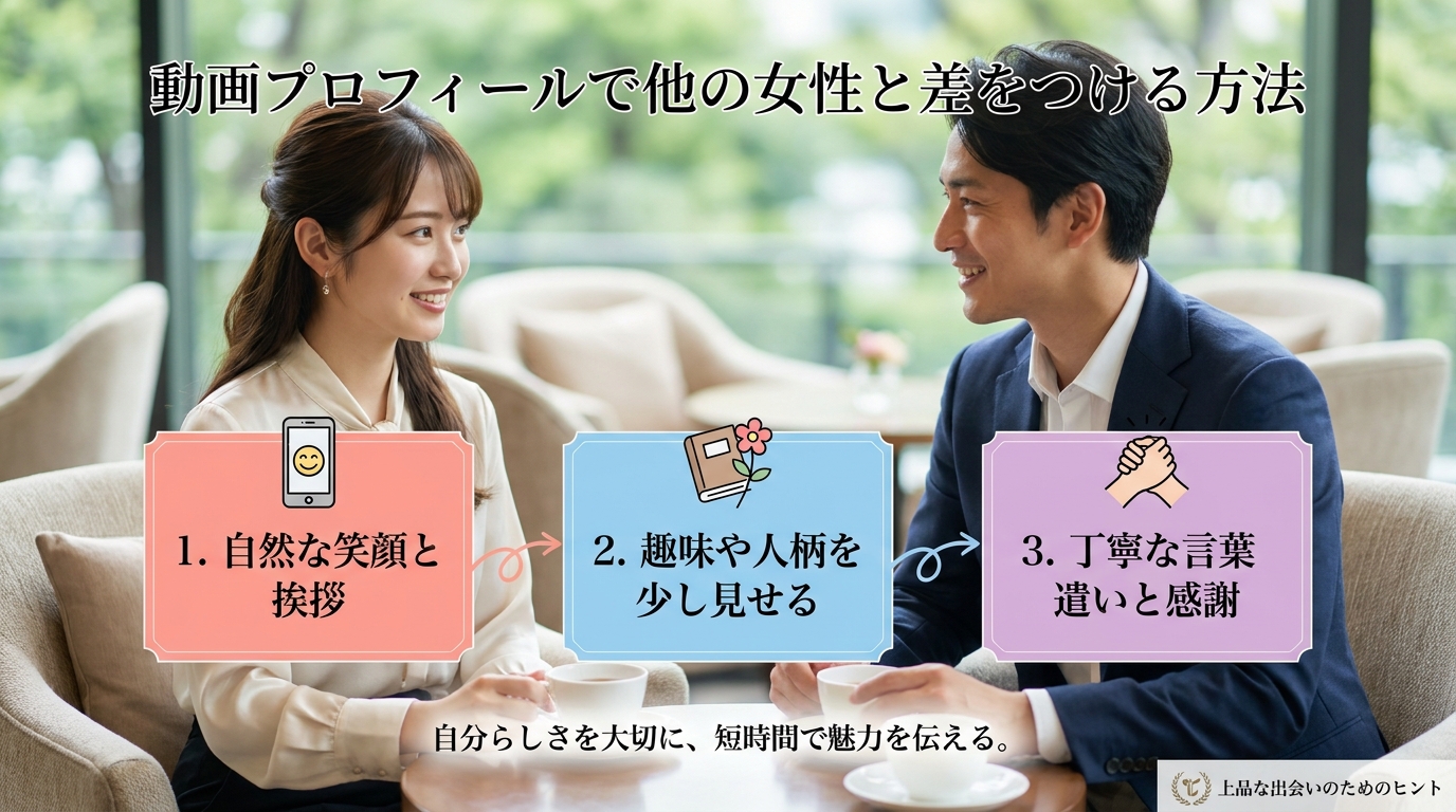 動画プロフィールで他の女性と差をつける方法