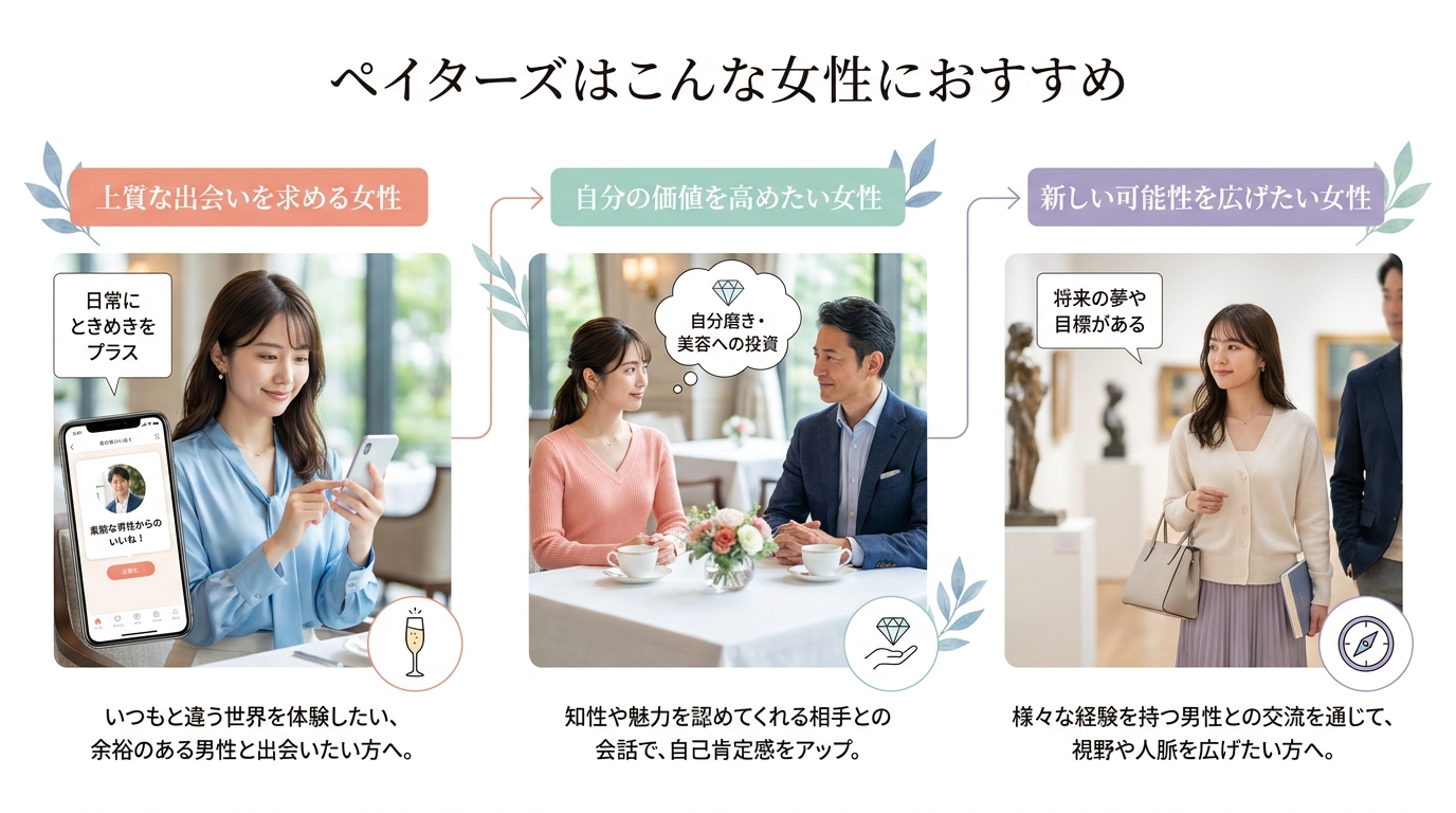 ペイターズはこんな女性におすすめ