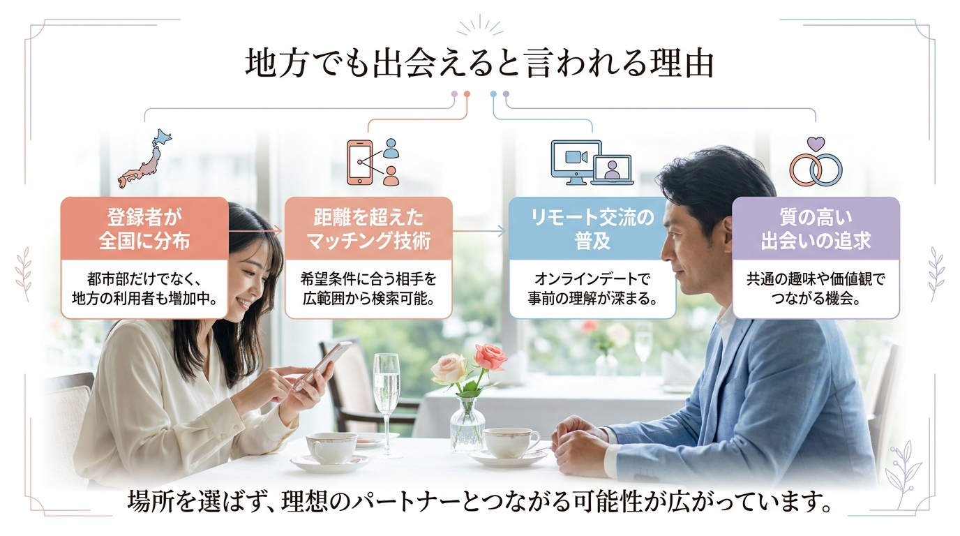 地方でも出会えると言われる理由